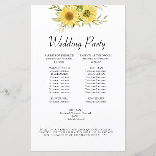 Goudzonnebloem Geometrische Rustische elegante bru (Achterkant)