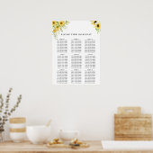 Goudzonnebloem Geometrische Rustische elegante bru Poster (Keuken)