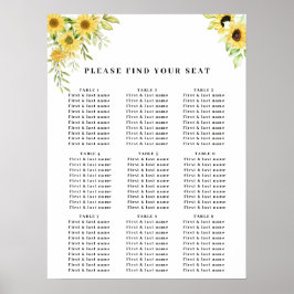 Goudzonnebloem Geometrische Rustische elegante bru Poster