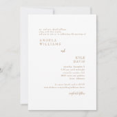 Goudzonnige bride ouders huwelijksuitnodiging kaart (Voorkant)