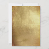 Goudzonnige bride ouders huwelijksuitnodiging kaart (Achterkant)