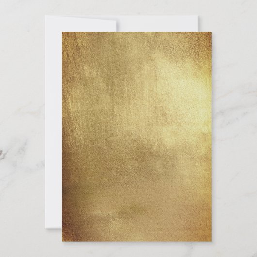 Goudzonnige bride ouders huwelijksuitnodiging kaart (Achterkant)