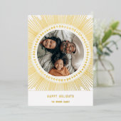 Goudzonsonderste lijst decoder folie feestdagenkaart (Staand Voorkant)