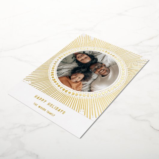 Goudzonsonderste lijst decoder folie feestdagenkaart (Gedraaid)