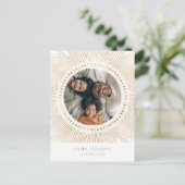 Goudzonsonderste lijst kunstdeco foto Holiday Briefkaart (Staand voorkant)