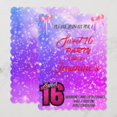 goudzout, zoet 16 Uitnodiging  (Voorkant / Achterkant)