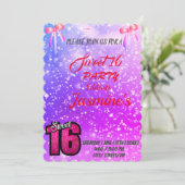 goudzout, zoet 16 Uitnodiging  (Staand voorkant)