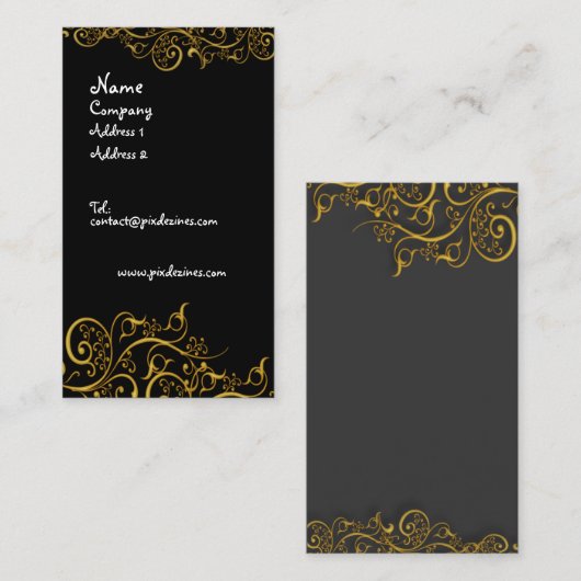 Goudzure visitekaartjes (Voorkant / Achterkant)