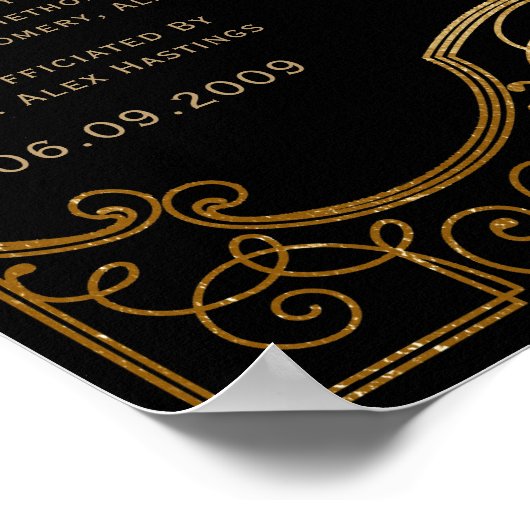  goudzwart Alternatief Weddenschap Poster (Hoek)