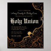  goudzwart Alternatief Weddenschap Poster (Voorkant)