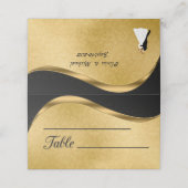Goudzwart Plaatskaartje (Buitenkant ongevouwen)