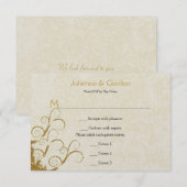 goudzwellen en crème RSVP (Voorkant / Achterkant)