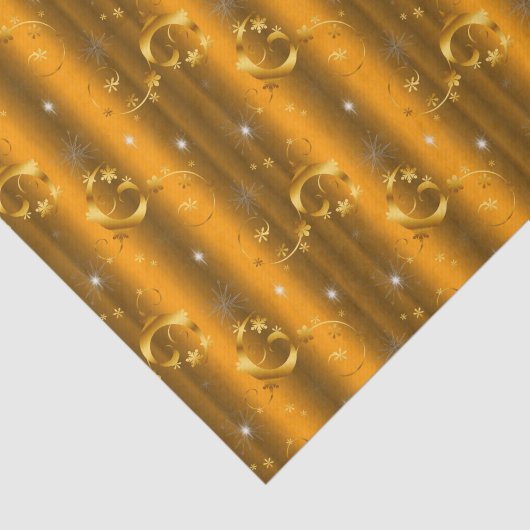 Goudzwellen en sterren Luxueuze kerst Tissuepapier (Detail)