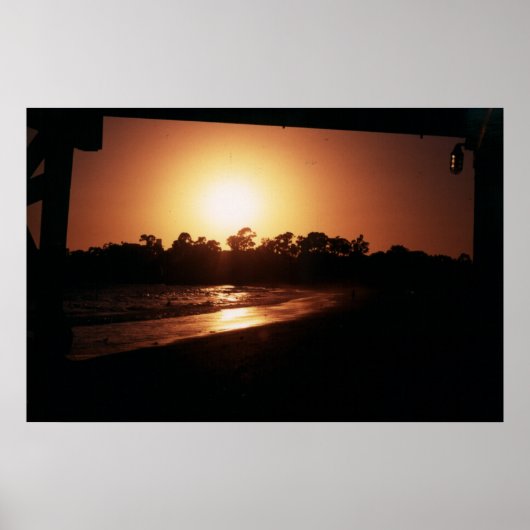 goueta strandzonsondergang santa barbara ca poster (Voorkant)