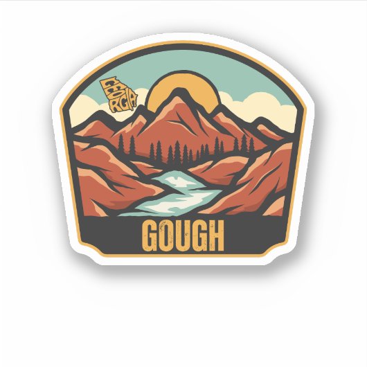 Gough, Georgia Sticker (Voorkant)