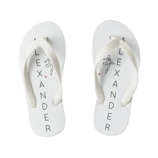 Gougounes TONGS TAEKWONDO DWICHAGI back kick 02 Kinder Teenslippers (Voetbed)