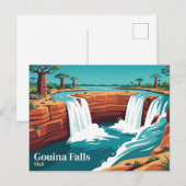 Gouina-watervallen Mali Briefkaart (Voorkant / Achterkant)