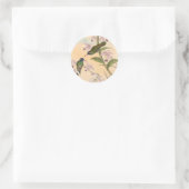 Gould Hummingbird and Orchids Ronde Sticker (Tas)