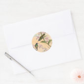 Gould Hummingbird and Orchids Ronde Sticker (Envelop)