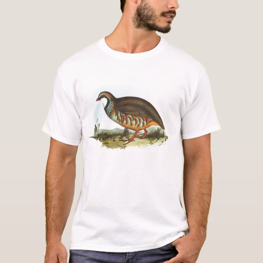Gould — Red-Legged Partridge — Alectoris rufa T-shirt (Voorkant)