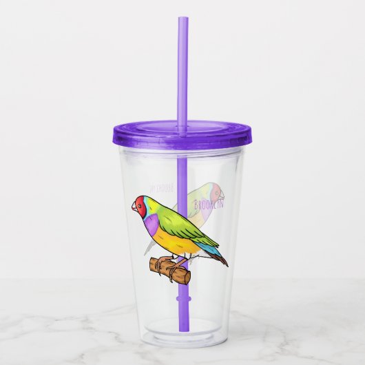 Gouldiaanse cartoon acryl drinkbeker (Voorkant)