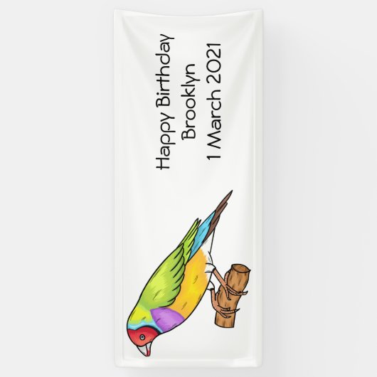 Gouldiaanse cartoon spandoek (Verticaal)