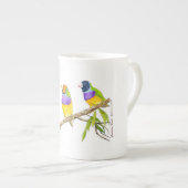 Gouldian Finch Bird Porselein Kop (Voorkant rechts)