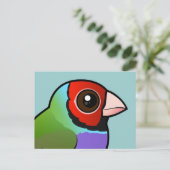 Gouldian Finch Briefkaart (Staand voorkant)
