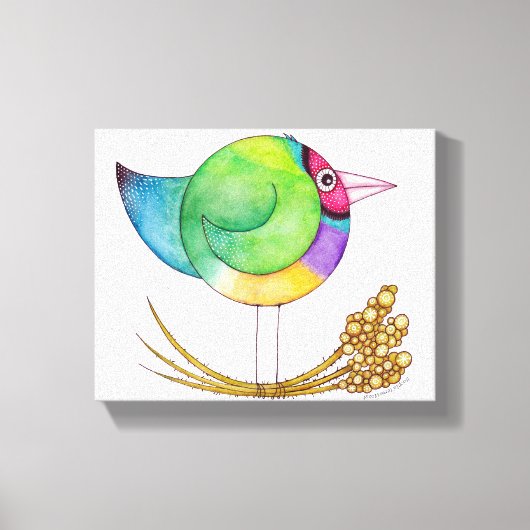 Gouldian Finch canvas Afdruk (Voorkant)