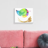Gouldian Finch canvas Afdruk (Insitu (Woonkamer))
