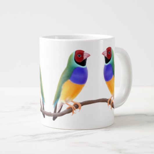 Gouldian Finch Couple Mok (Voorkant rechts)