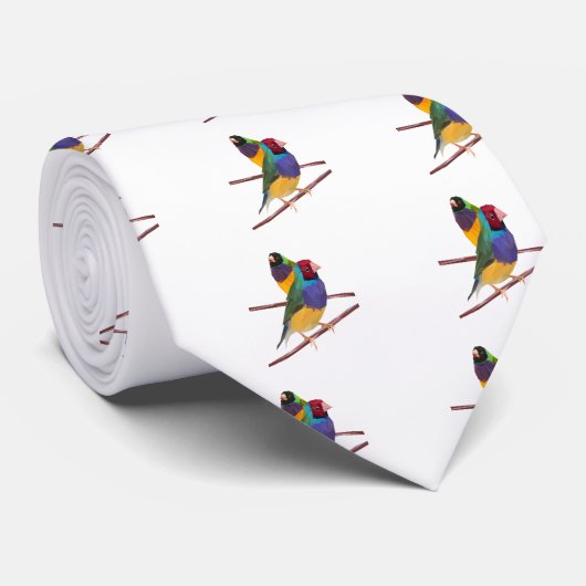 Gouldian Finch Duo Stropdas (Opgerold)
