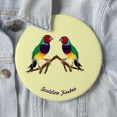 ~ Gouldian Finch ~ Gepersonaliseerd ~ Ronde Button 6,0 Cm (In situ)