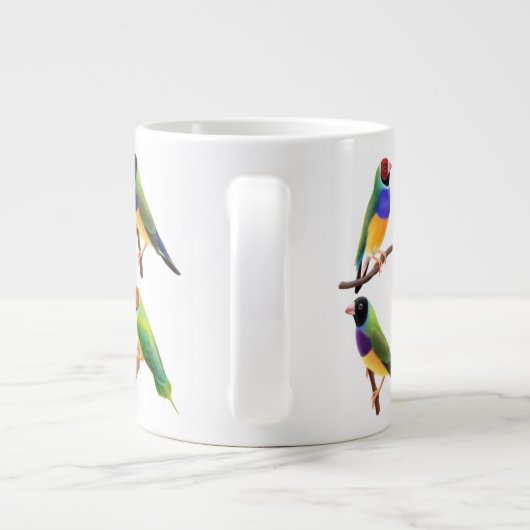 Gouldian Finch Lovers Mug Grote Koffiekop (Achterkant)