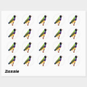 Gouldian Finch met zwart gezicht Ronde Sticker (Vel)