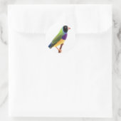 Gouldian Finch met zwart gezicht Ronde Sticker (Tas)