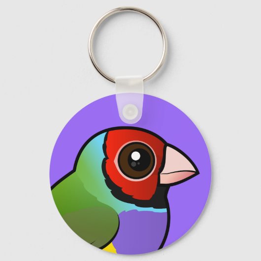 Gouldian Finch Sleutelhanger (Voorkant)