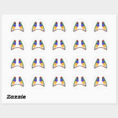 Gouldian Finch Vrienden Ronde Sticker (Vel)