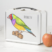 Gouldian-fink vogel cartoonillustratie (In situ)