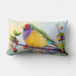 Gouldian zoekt realistisch schilderij kussen