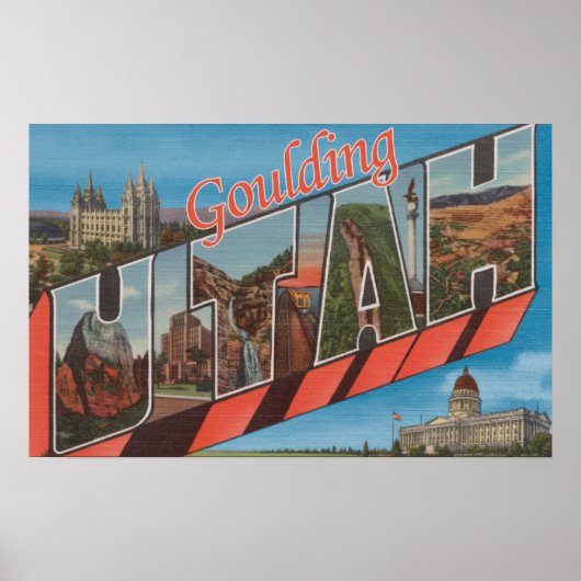Goulding, Utah - Grote lettertjes Poster (Voorkant)
