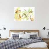 Goulds kolibries gewikkeld canvas Print (Insitu (Slaapkamer))