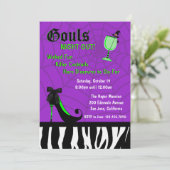 Gouls Night Out Invite [Paars] Kaart (Staand voorkant)