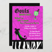 Gouls Night Out nodigt [Roze] uit Kaart (Voorkant / Achterkant)