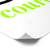 Gourageerlijk Heldergroen handelen Poster (Hoek)