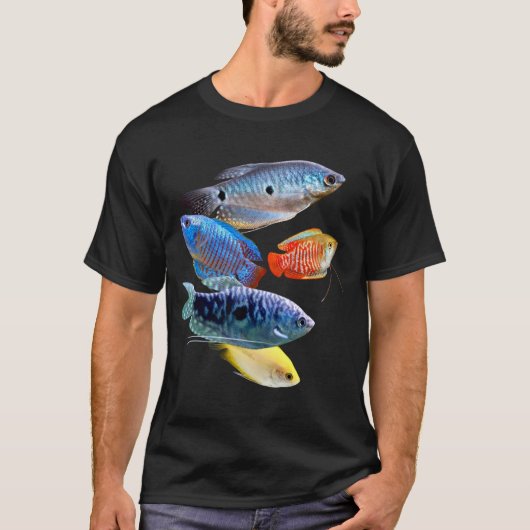 Gouramis Dwerg Gourami Aquarium Viskunst T-shirt (Voorkant)