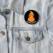 Gourd of Funny Gourd Veggie Pun Dark BG Ronde Button 5,7 Cm (In situ)