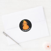 Gourd of Funny Gourd Veggie Pun Dark BG Ronde Sticker (Envelop)