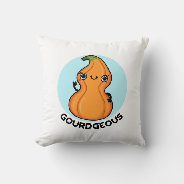 Gourd-schandaal Funny Gourd Veggie Pun Kussen (Voorkant)