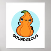 Gourd-schandaal Funny Gourd Veggie Pun Poster (Voorkant)